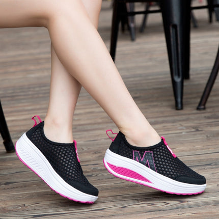 Women Swing Casual Sneakers Comfortable Sport Height Increasing Shoes, Size: 35(Blue)-garmade.com