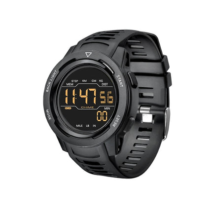 Calorie Pedometer Alarm Clock Waterproof Multifunctional Mountain Sports Shockproof Smartwatch(Black)-garmade.com