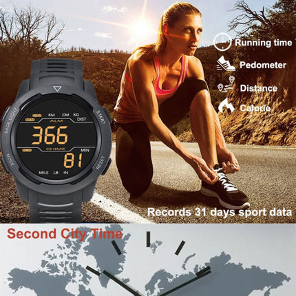 Calorie Pedometer Alarm Clock Waterproof Multifunctional Mountain Sports Shockproof Smartwatch(Red)-garmade.com
