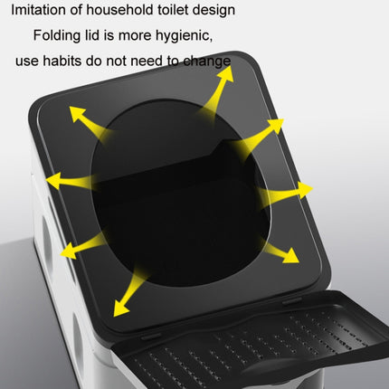 Car Folding Portable Toilet Outdoor Emergency Mobile Toilet(Dark Grey)-garmade.com