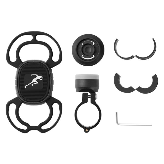 Bike Anti-vibration Silicone Cycling Fixed Mobile Phone Bracket, Model: Handlebar Style-garmade.com