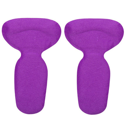 1pair 2 in 1 Half Size Forefoot Pad Anti-drop Sandal Heel Sticker(Purple Silicon)-garmade.com