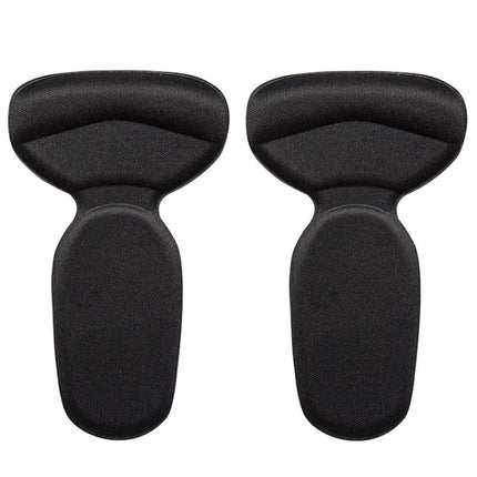 1pair 2 in 1 Half Size Forefoot Pad Anti-drop Sandal Heel Sticker(Black Silicon)-garmade.com