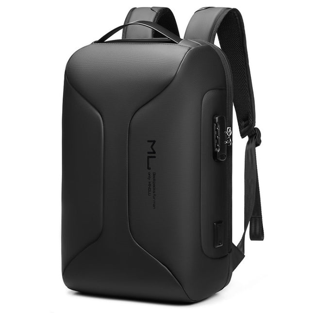 Business Large Capacity Travel Bag Multifunctional Waterproof Laptop Backpack With USB Port(Black)-garmade.com