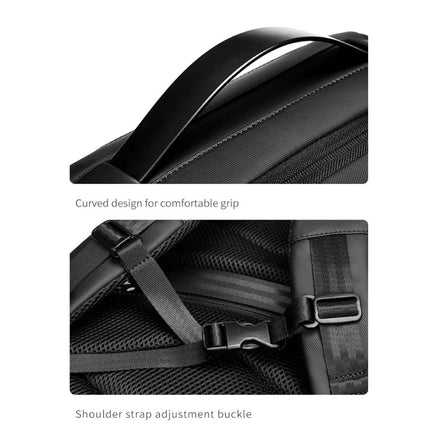 Business Large Capacity Travel Bag Multifunctional Waterproof Laptop Backpack With USB Port(Black)-garmade.com