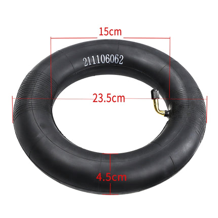 10 x 2.5/2.75 Electric Scooter 45 Degree Valve Thickened Inner Tube(Yellow Stripes)-garmade.com