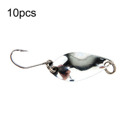 10pcs 5g Single Hook Spoon Type Horse Mouth Melon Sequins False Lures Fishing Lures(Silver)-garmade.com