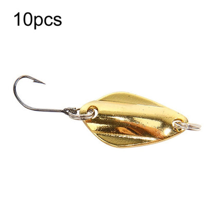 10pcs 2g Butterfly Single Hook Spoon Type Horse Mouth Melon Sequins False Lures Fishing Lures(Gold)-garmade.com