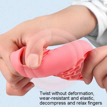 Honeycomb Elastic Finger Exerciser Hand Grip Strengthener Training Grip Ring 20LB Pink-garmade.com