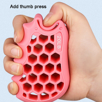 Honeycomb Elastic Finger Exerciser Hand Grip Strengthener Training Grip Ring 60LB Gray-garmade.com