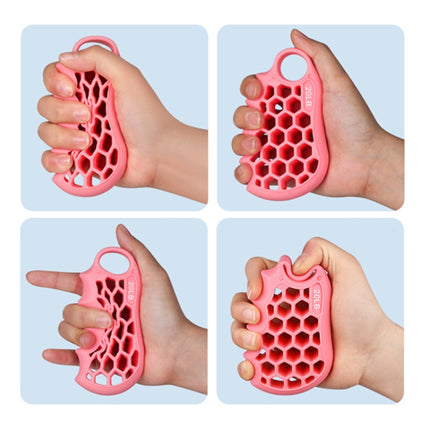 Honeycomb Elastic Finger Exerciser Hand Grip Strengthener Training Grip Ring 20LB Pink-garmade.com