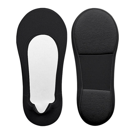 1pair Women Foot Arch Invisible Shallow Boat Socks Shock-absorbing Low-top Socks(Black)-garmade.com