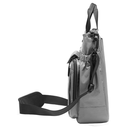 Lightweight Casual Multi-Compartment Laptop Handbag Large Capacity Messenger Bag(Grey)-garmade.com
