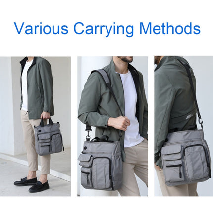 Lightweight Casual Multi-Compartment Laptop Handbag Large Capacity Messenger Bag(Black)-garmade.com