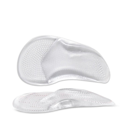 1pair Flat Feet Arch Support Shoe Insoles Adhesive Reusable Arch Cushions, Size: L 40-45(Gel Transparent)-garmade.com