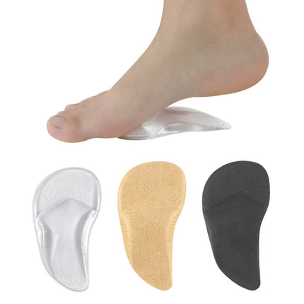 1pair Flat Feet Arch Support Shoe Insoles Adhesive Reusable Arch Cushions, Size: S 35-40(Flannel Orange Yellow)-garmade.com