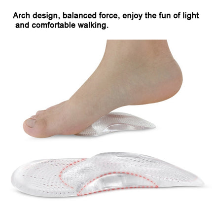 1pair Flat Feet Arch Support Shoe Insoles Adhesive Reusable Arch Cushions, Size: S 35-40(Flannel Black)-garmade.com