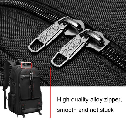 Large-capacity Expandable Shoe Compartment Backpack Camping Travel Bag with USB Port, Size: 65L(Full-camouflage)-garmade.com