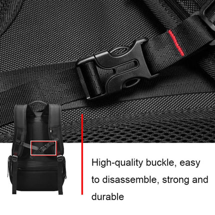 Large-capacity Expandable Shoe Compartment Backpack Camping Travel Bag with USB Port, Size: 50L(Campaign)-garmade.com