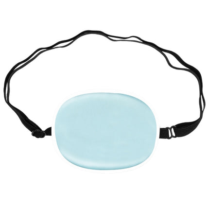 Children Silk Blackout Eye Mask Strabismus Correction Covering Eye Patch(Light Green White Edge)-garmade.com