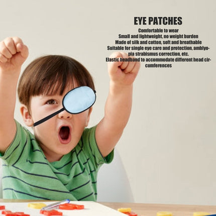 Children Silk Blackout Eye Mask Strabismus Correction Covering Eye Patch(Jujube Red)-garmade.com