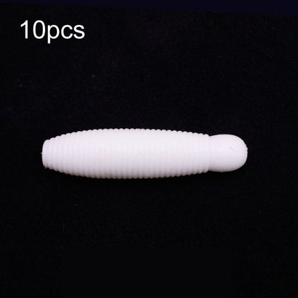 10pcs 5cm Roadrunner Soft Bait With Salt Sinker Potato Bee Nymph Lures(White)-garmade.com