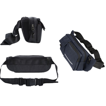 Multifunctional Waterproof Waist Bag Outdoor Casual Crossbody Bag(Black)-garmade.com