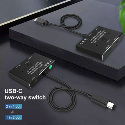 KC-C201 8K30 Type-C / USB-C Bidirectional Switch 10Gbps HD Splitter-garmade.com