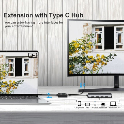 C201 Single Machine 8K30 Type-C / USB-C Bidirectional Switch 10Gbps HD Splitter-garmade.com