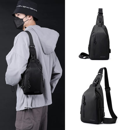WEPOWER Men Chest Bag Casual Splashproof Backpacks(Navy)-garmade.com