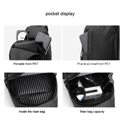 WEPOWER Men Chest Bag Casual Splashproof Backpacks(Navy)-garmade.com