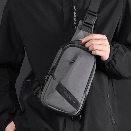 WEPOWER Chest Bag Oxford Cloth Shoulder Messenger Bag(Grey)-garmade.com