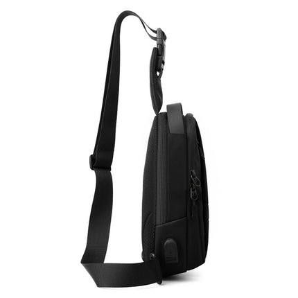 WEPOWER Chest Bag Oxford Cloth Shoulder Messenger Bag(Black)-garmade.com