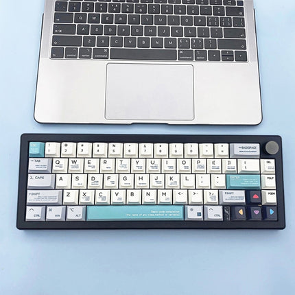 67 Keys Three-mode Customized DIY With Knob Mechanical Keyboard Kit Supports Hot Plug RGB Backlight, Color: Blue-garmade.com