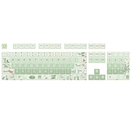 148 Keys MDA Height 5-sided Heat Rise PBT Mechanical Keyboard Keycaps(Green)-garmade.com