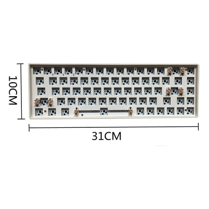 Dual-mode Bluetooth/Wireless Customized Hot Swap Mechanical Keyboard Kit + Red Shaft, Color: White-garmade.com