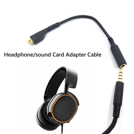 For SteelSeries Arctis 3 5 7 Pro Headphone Sound Card Adapter Cable Audio Cable(B Style)-garmade.com