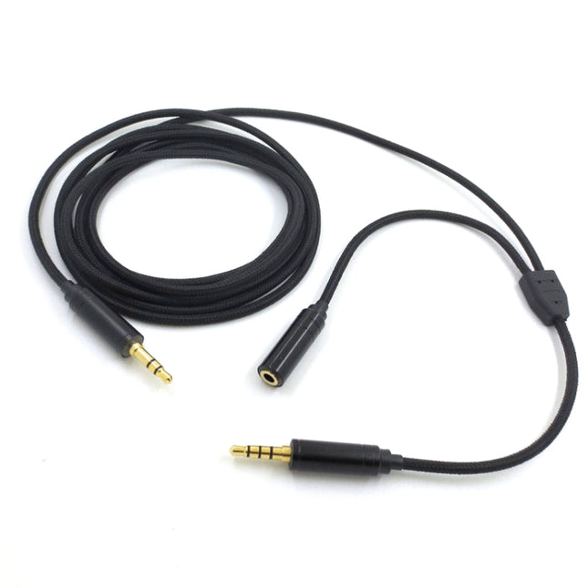 3.5mm Voice Party Live Recording Audio Cable Mobile Game Projection Computer Chat Link Cable(Black)-garmade.com