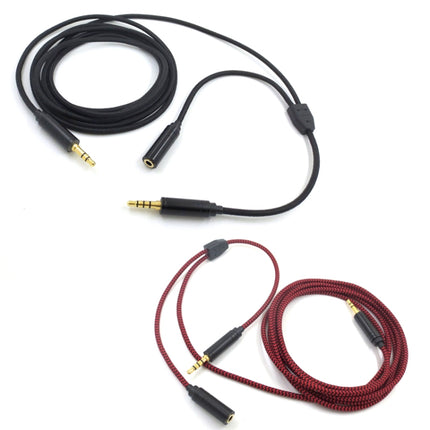 3.5mm Voice Party Live Recording Audio Cable Mobile Game Projection Computer Chat Link Cable(Black)-garmade.com