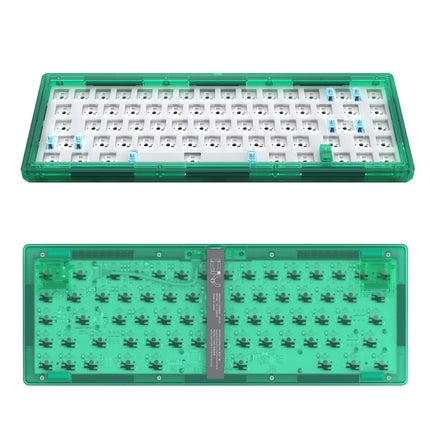 Hot Swap Shaft Wired RGB Back Light Customized Mechanical Keyboard Kit(Green Transparent)-garmade.com