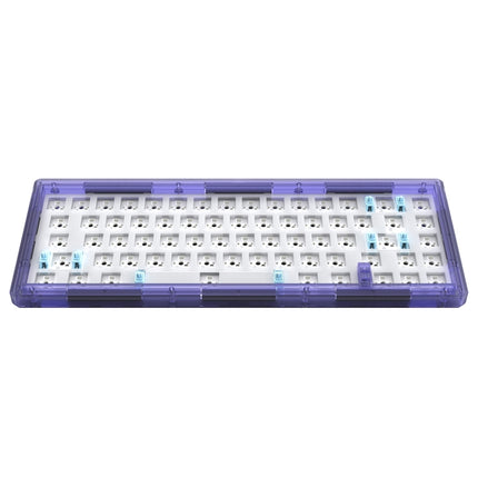Hot Swap Shaft Wired RGB Back Light Customized Mechanical Keyboard Kit(Purple Transparent)-garmade.com