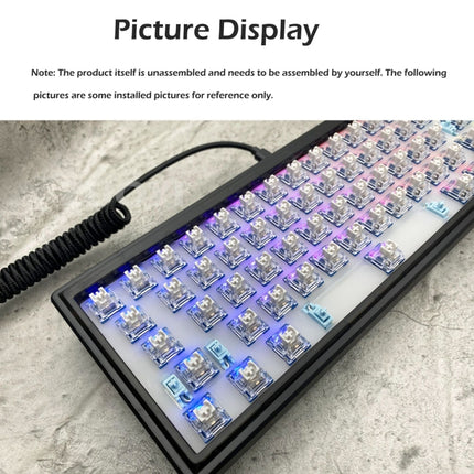 Hot Swap Shaft Wired RGB Back Light Customized Mechanical Keyboard Kit(Green Transparent)-garmade.com