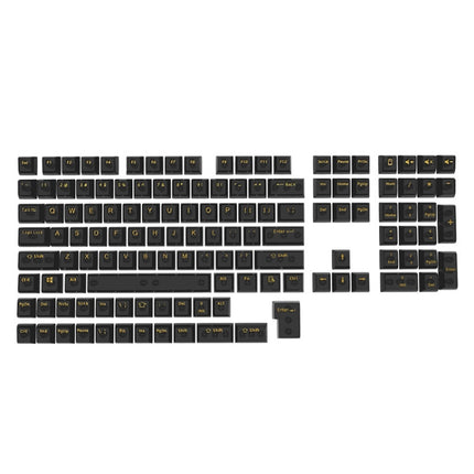 130 Keys MDA Height Mechanical Keyboard Transparent Keycap(Black Transparent)-garmade.com