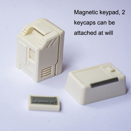 Mechanical Keyboard MAC Retro Light Transmission Keycap(Silver Gray)-garmade.com