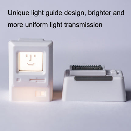 Mechanical Keyboard MAC Retro Light Transmission Keycap(Silver Gray)-garmade.com