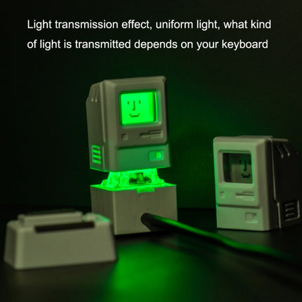 Mechanical Keyboard MAC Retro Light Transmission Keycap(White)-garmade.com