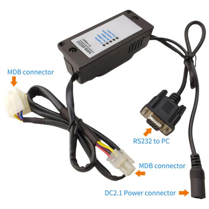 MDB-RS232 Adapter Box To Convert the MDB Bill Acceptor Data to PC RS232 With Indicator Light-garmade.com