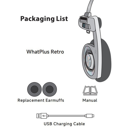 WhatPlus Retro Computer Gaming Wireless Bluetooth Headset Sponge Earmuffs(Silver)-garmade.com