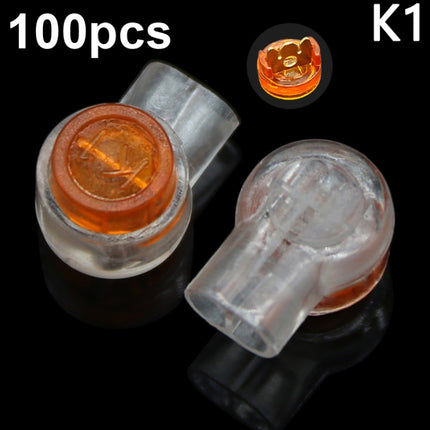 K1 100pcs /Pack Network Cable Telephone Line Connector Moisture-Proof Waterproof Wiring Terminals-garmade.com
