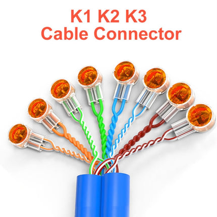 K1 100pcs /Pack Network Cable Telephone Line Connector Moisture-Proof Waterproof Wiring Terminals-garmade.com